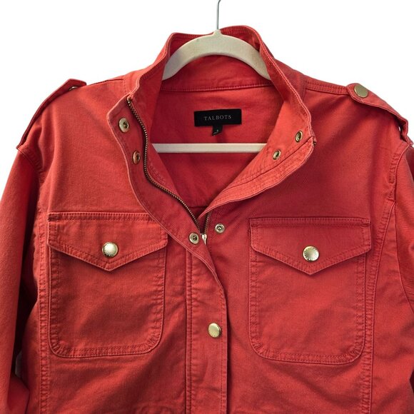 Talbots Slighty Cropped Utility Jacket Size Small - Picture 4 of 7